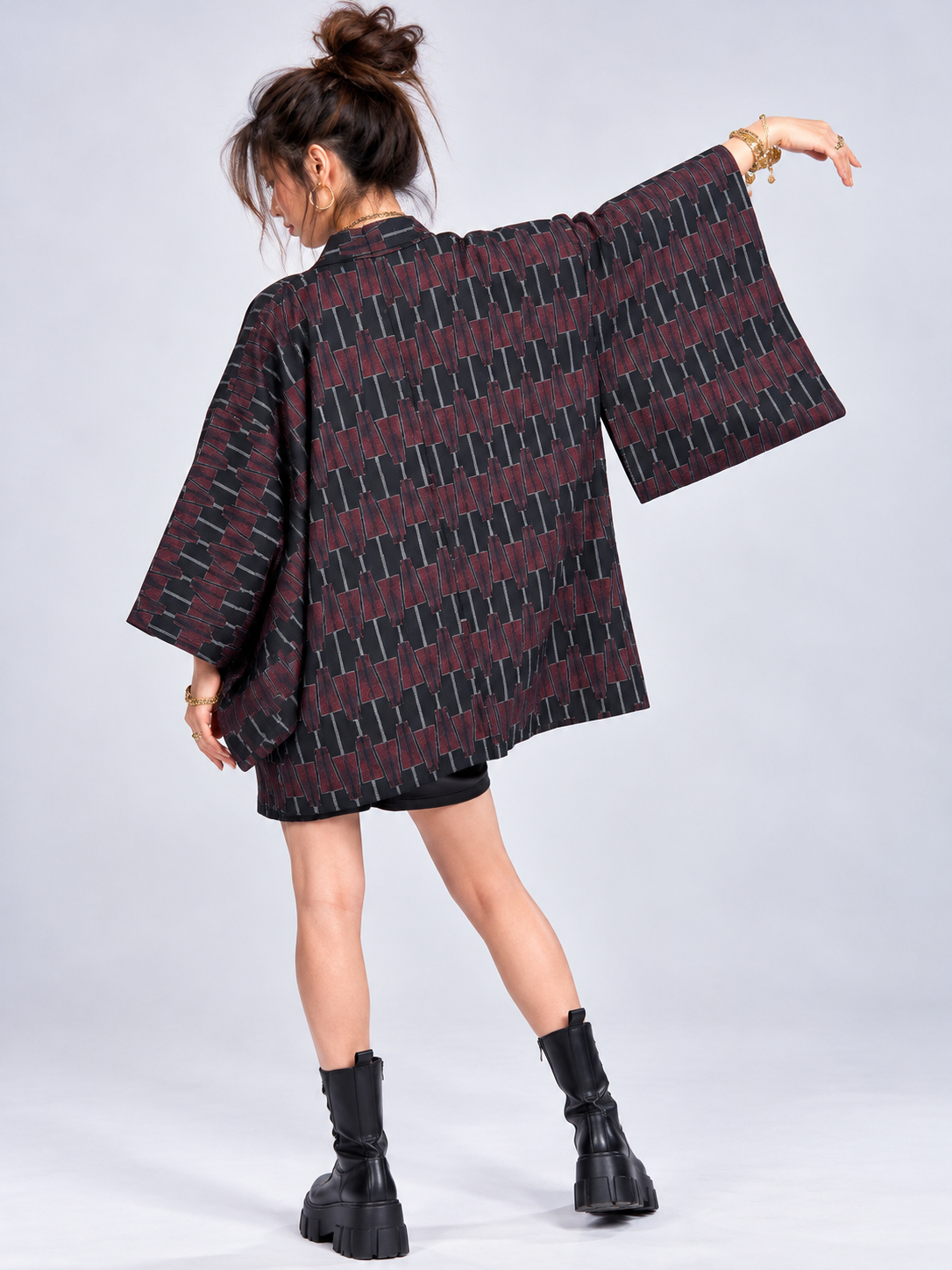Vintage Japanese Oshima Tsumugi Kimono Jacket