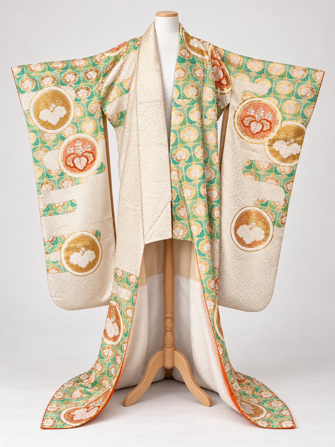 Vintage Japanese Silk Furisode Kimono
