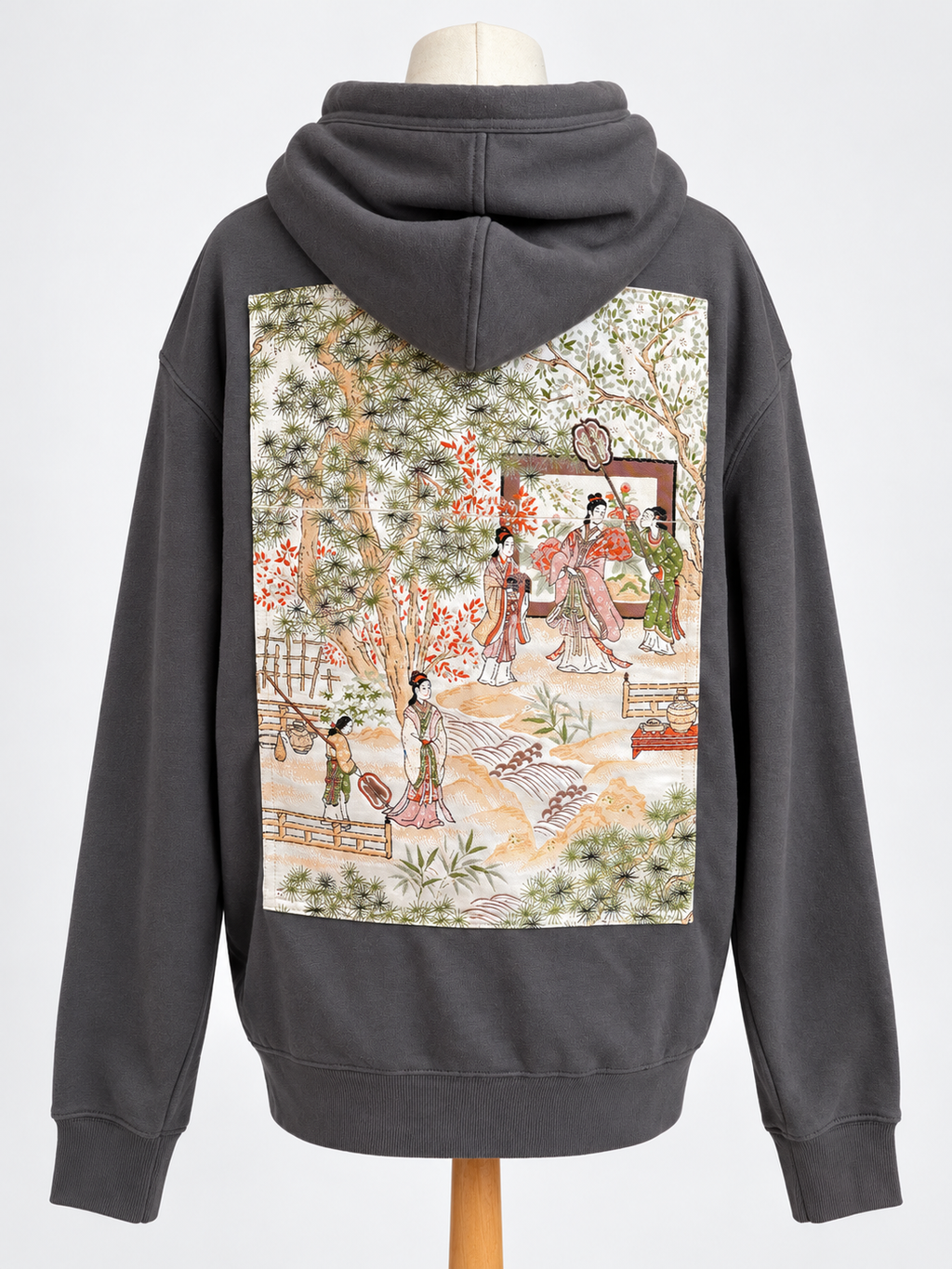 Upcycled Obi Organic Cotton Hoodie L
