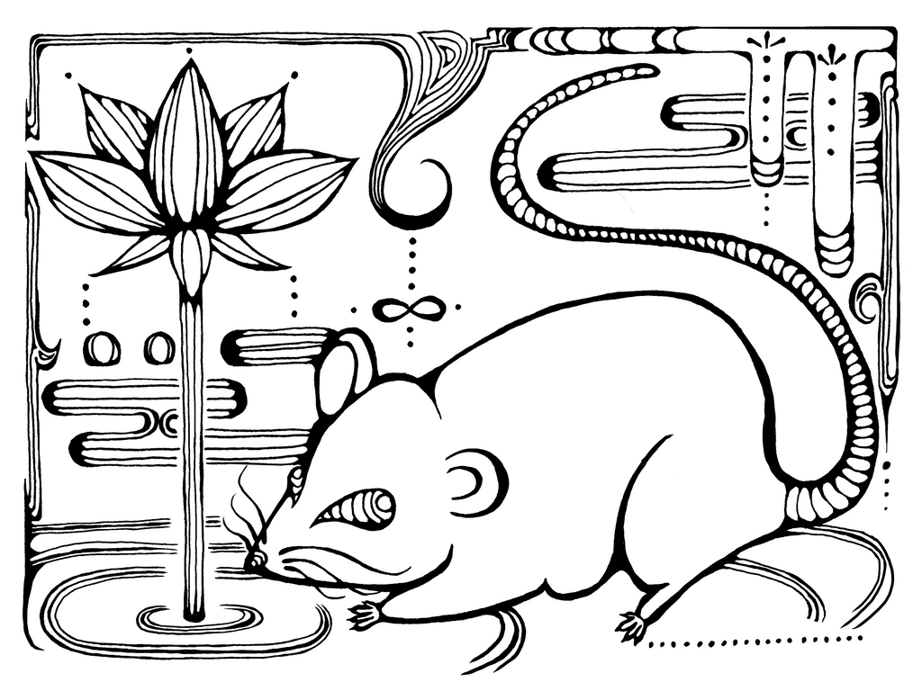 Japanese Zodiac “Mouse / Rat” T-Shirt – Hand-Drawn Eto Design