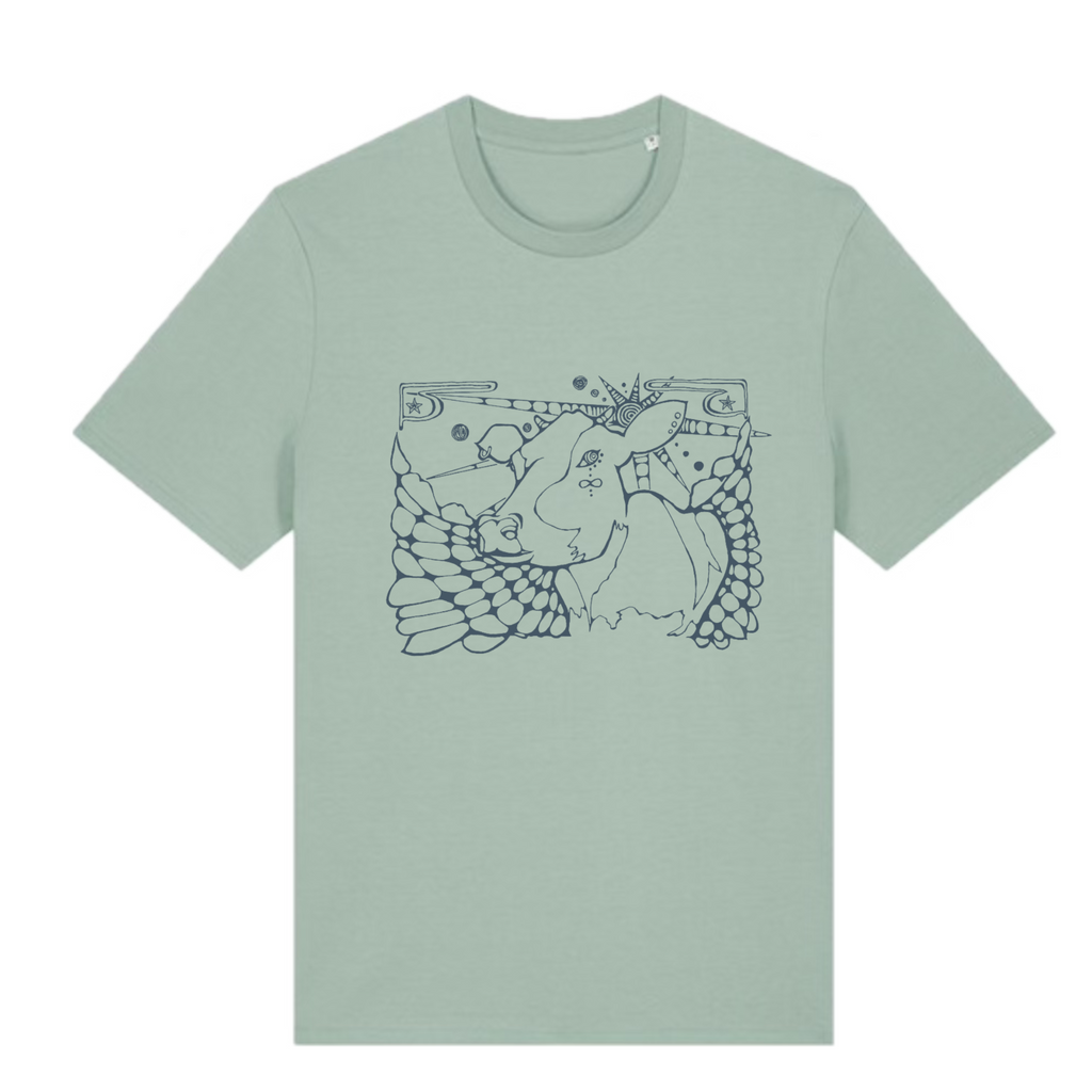 Japanese Zodiac “Ox” T-Shirt – Hand-Drawn Eto Design