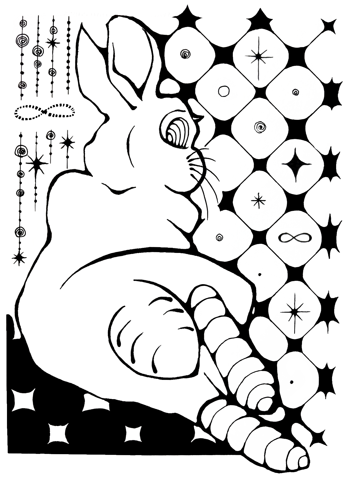 Japanese Zodiac “Rabbit” T-Shirt – Hand-Drawn Eto Design
