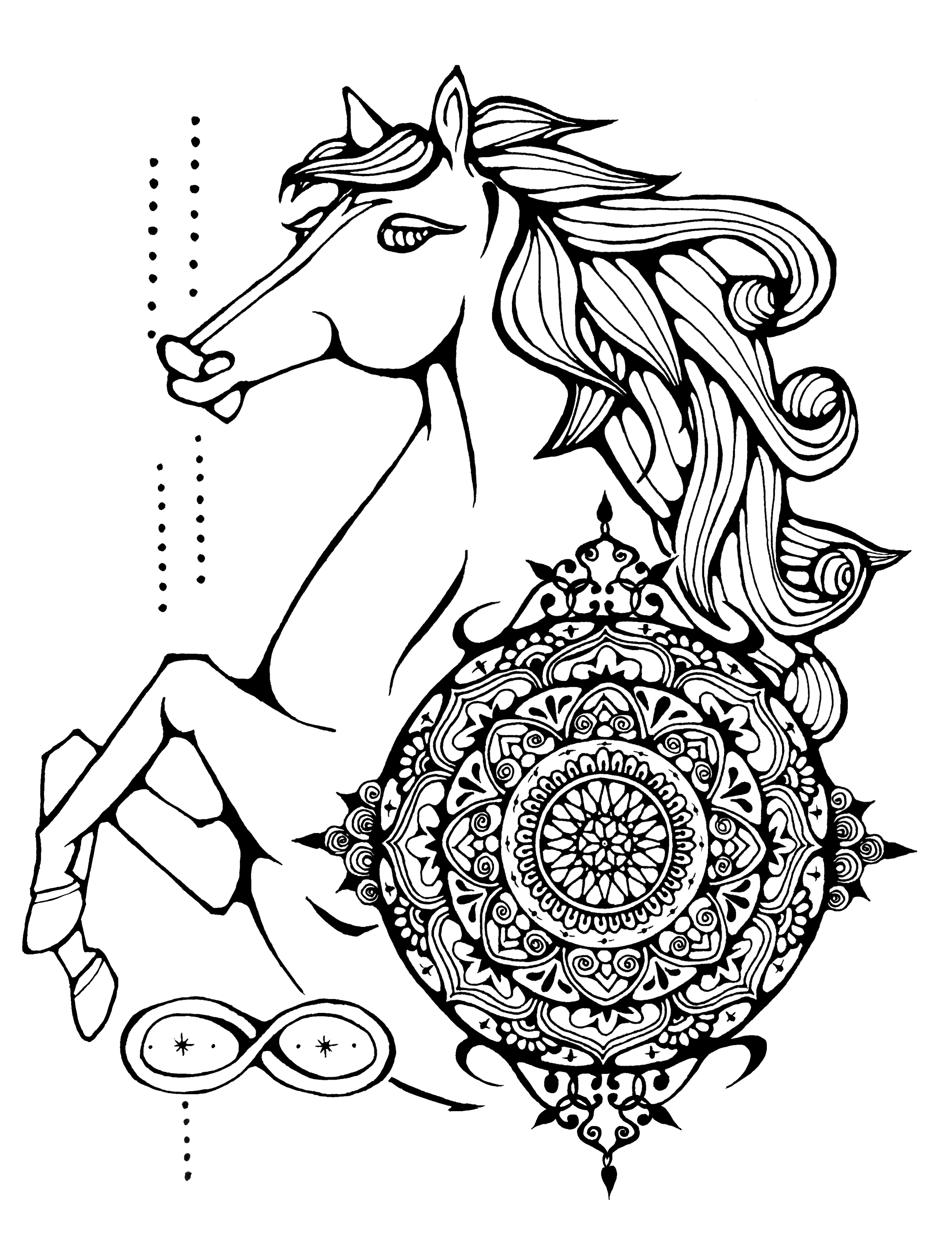 Japanese Zodiac “Horse” T-Shirt – Hand-Drawn Eto Design