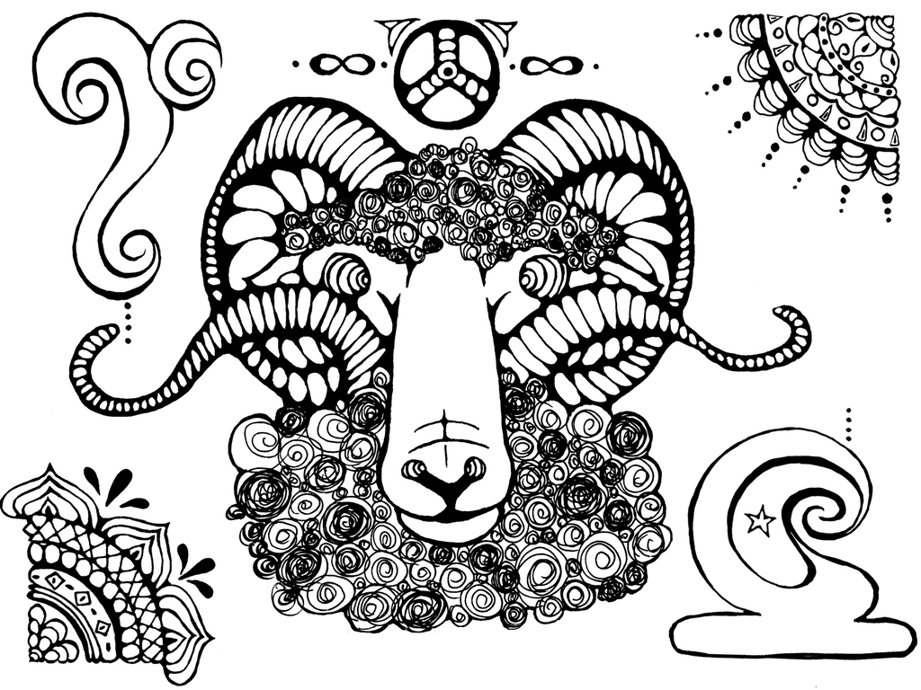 Japanese Zodiac “Goat／Sheep” T-Shirt – Hand-Drawn Eto Design