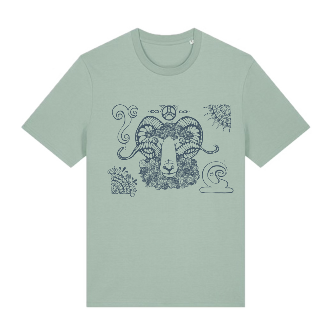 Japanese Zodiac “Goat／Sheep” T-Shirt – Hand-Drawn Eto Design