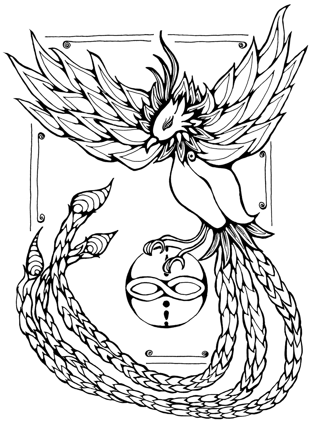 Japanese Zodiac “Bird” T-Shirt – Hand-Drawn Eto Design