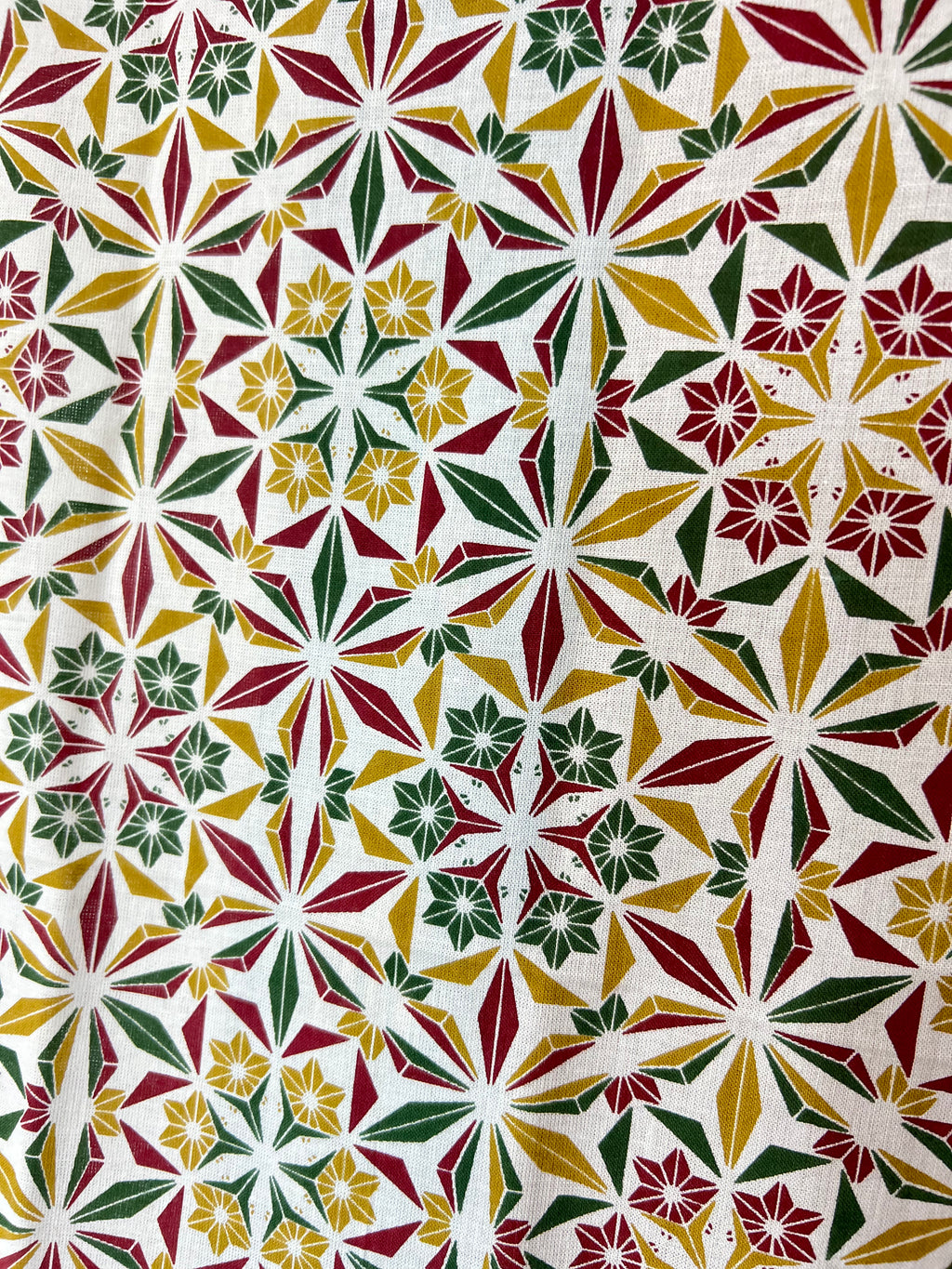 Tenugui “Hybrid Feild” – Japanese Hemp Leaf Pattern