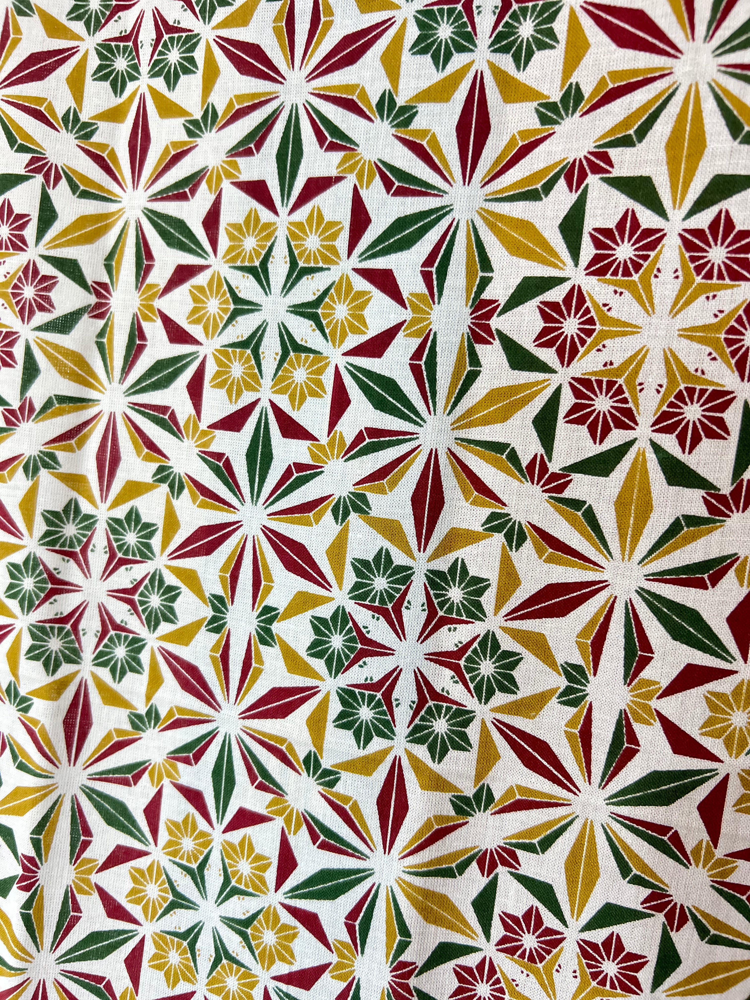 Tenugui “Hybrid Feild” – Japanese Hemp Leaf Pattern