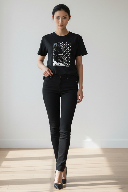 Japanese Zodiac “Rabbit” T-Shirt – Hand-Drawn Eto Design