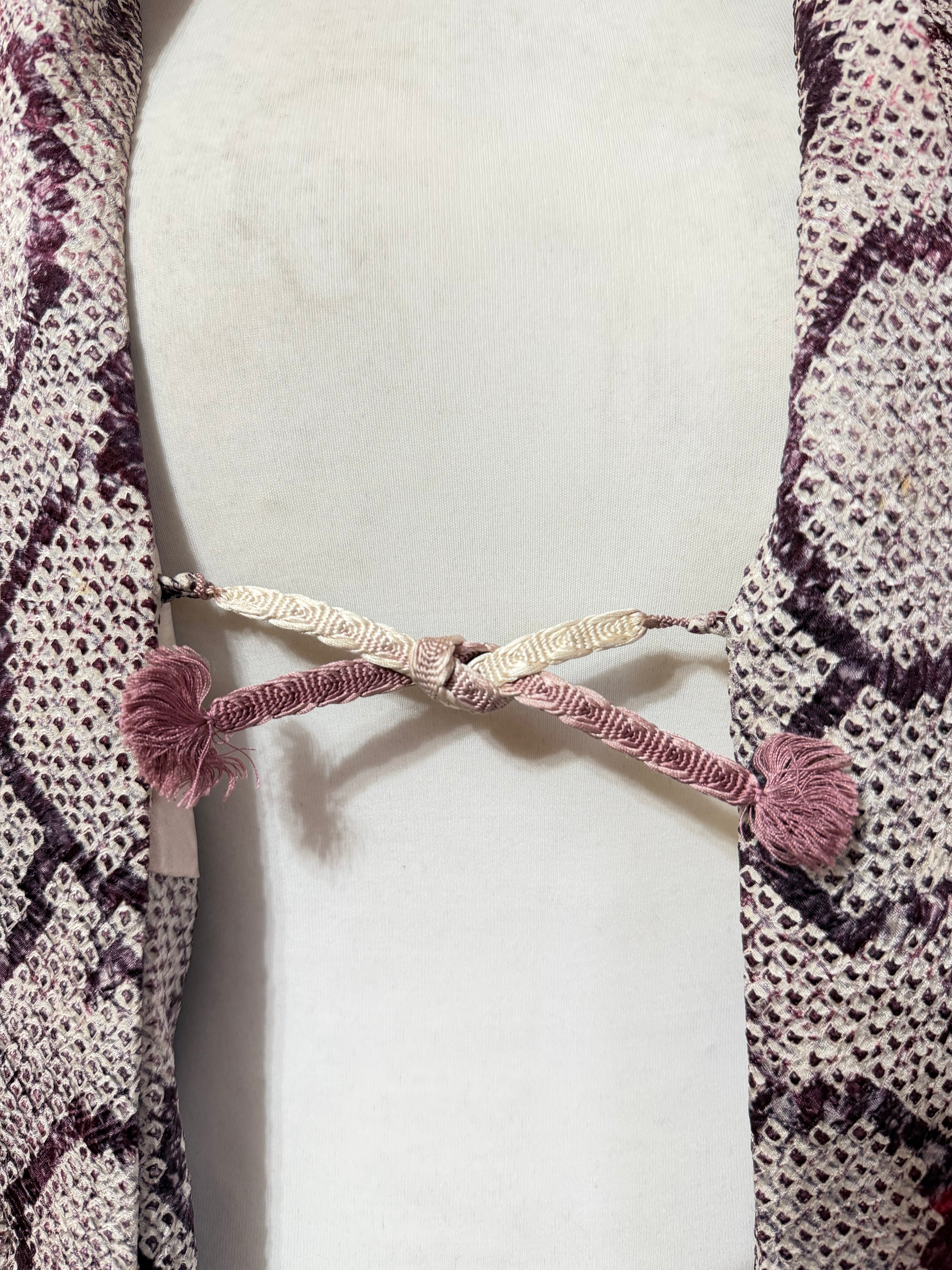 Vintage Japanese Silk Shibori Kimono