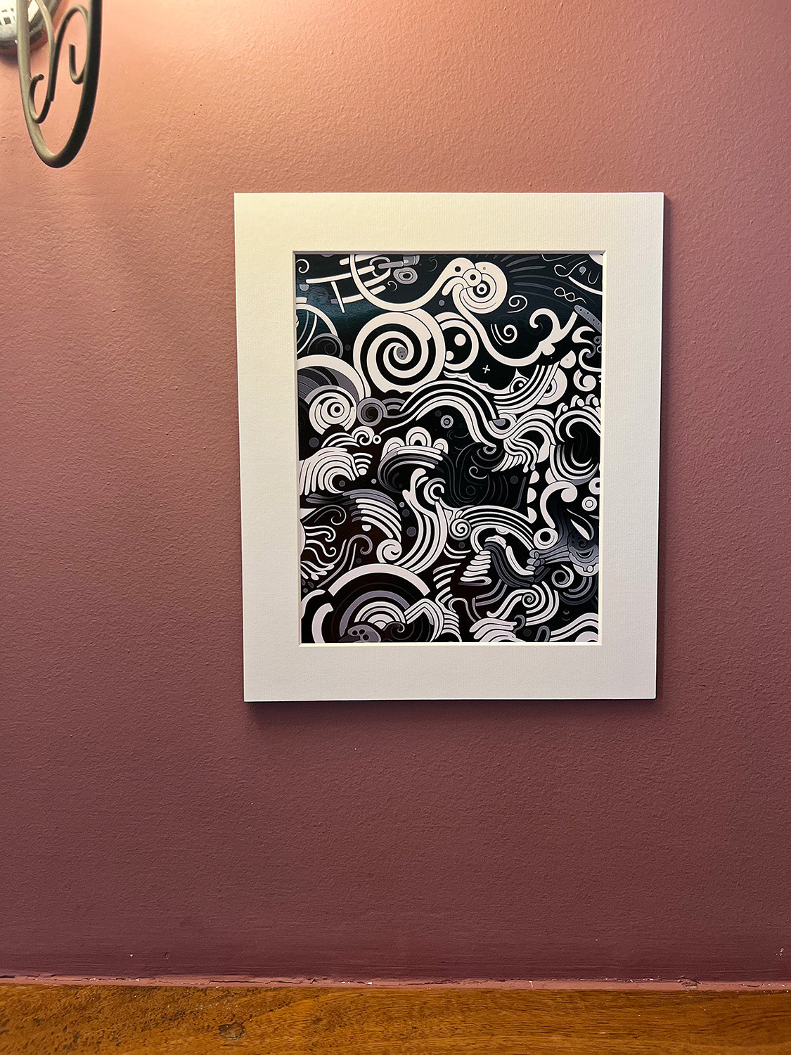 MODERN ART PRINT with Built-in White Frame