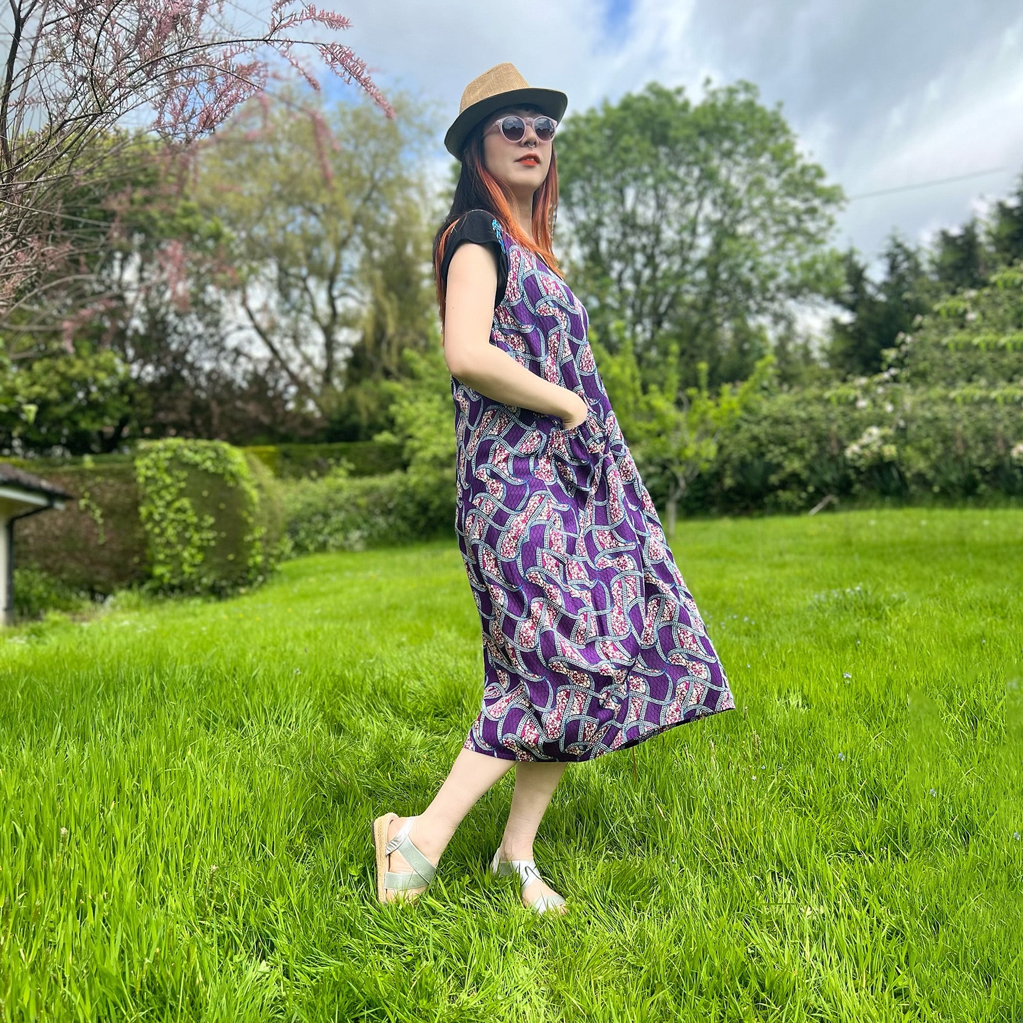 Loose fluffy balloon long dress