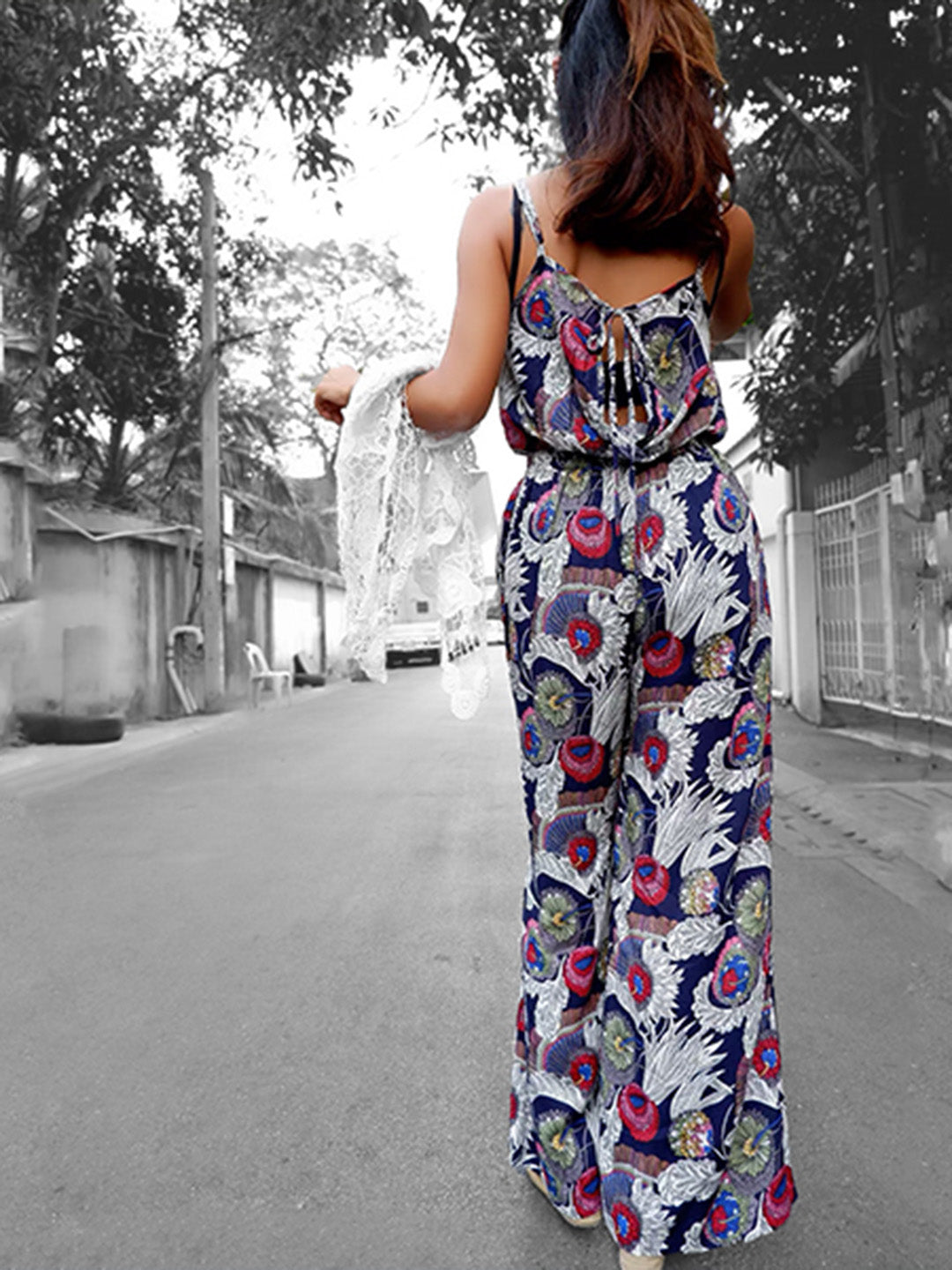 Back open All-In-One Jumpsuit