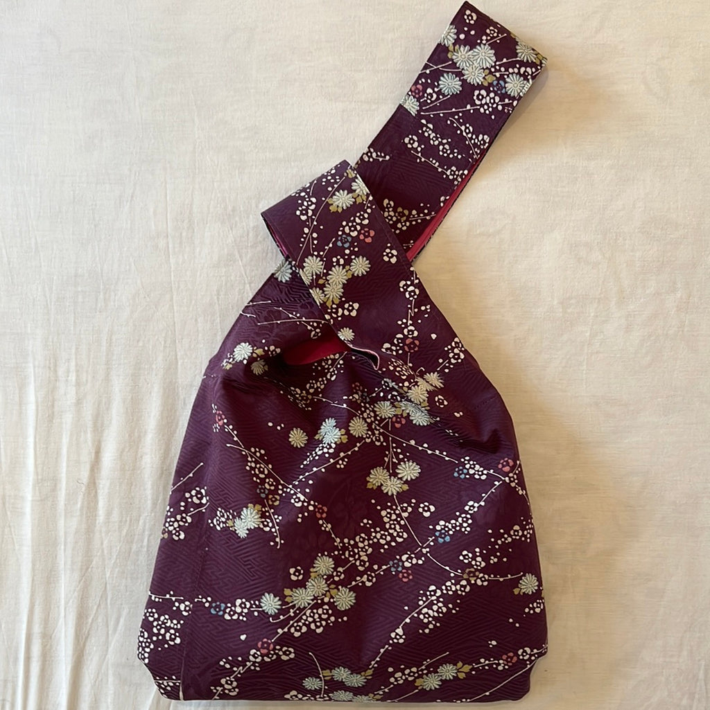 Recycled vintage kimono knot bag