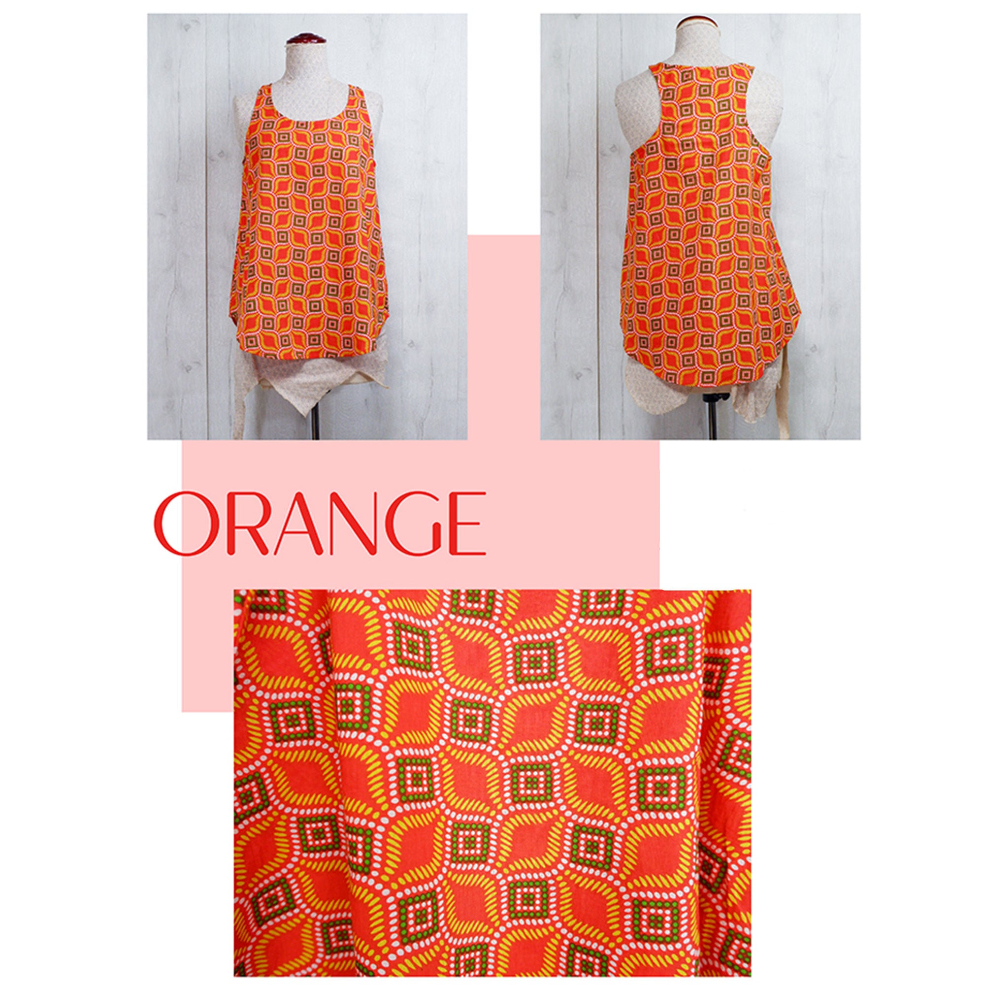 Colorful print ladies tank top