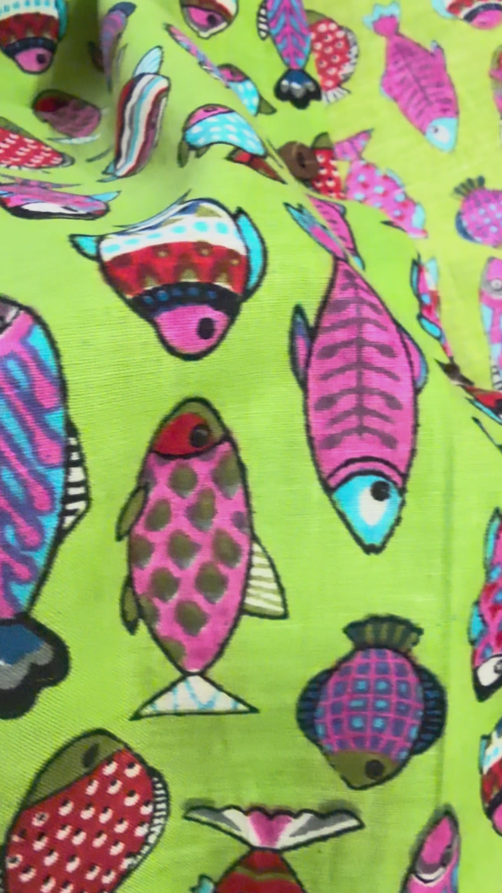Funky Fish Print Cotton Shirt
