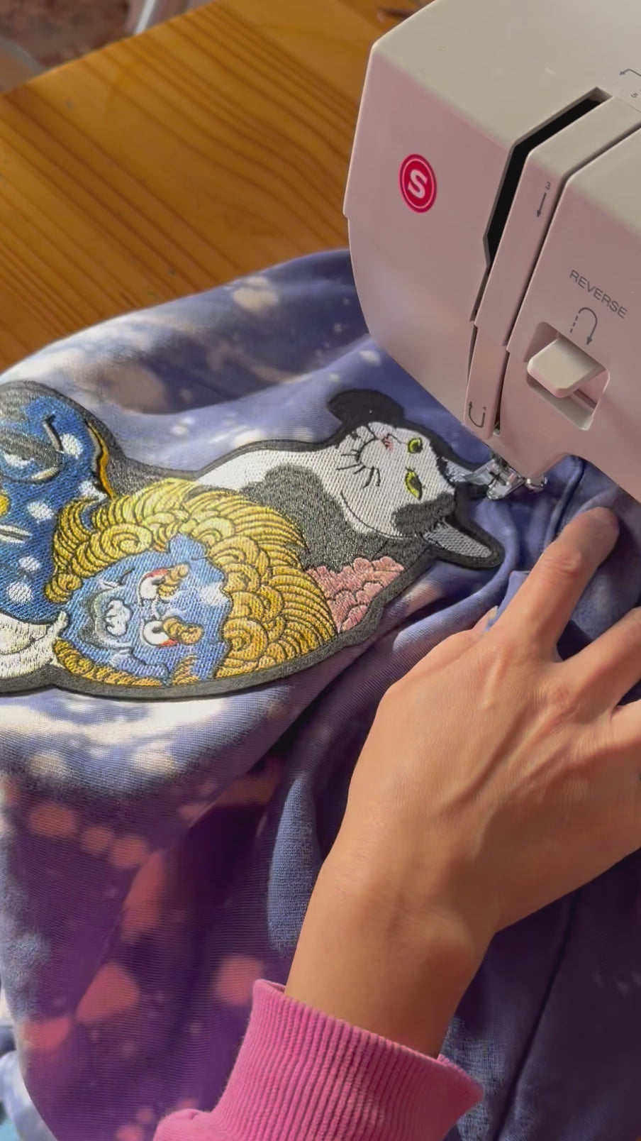 Organic Cotton Galaxy Cat Jumper M size