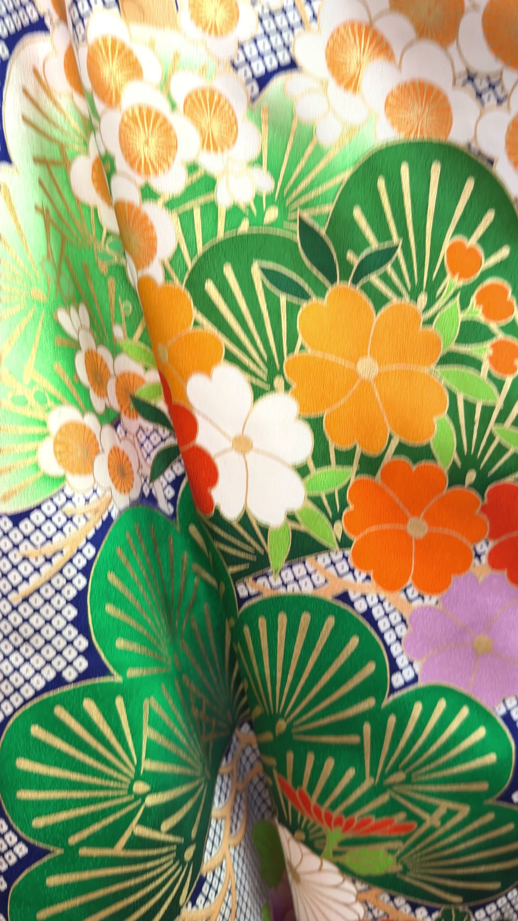 Vintage Japanese Silk Bridal Furisode Kimono