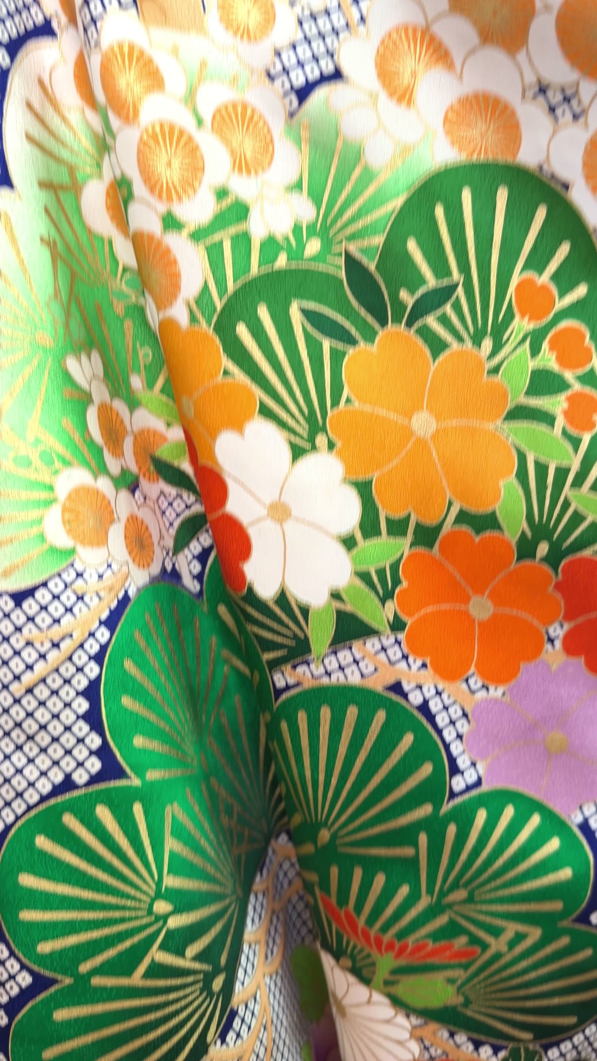 Vintage Japanese Silk Bridal Furisode Kimono