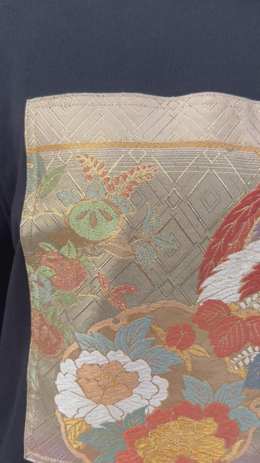 Handmade Upcycled Obi Organic Cotton Hoodie Msize