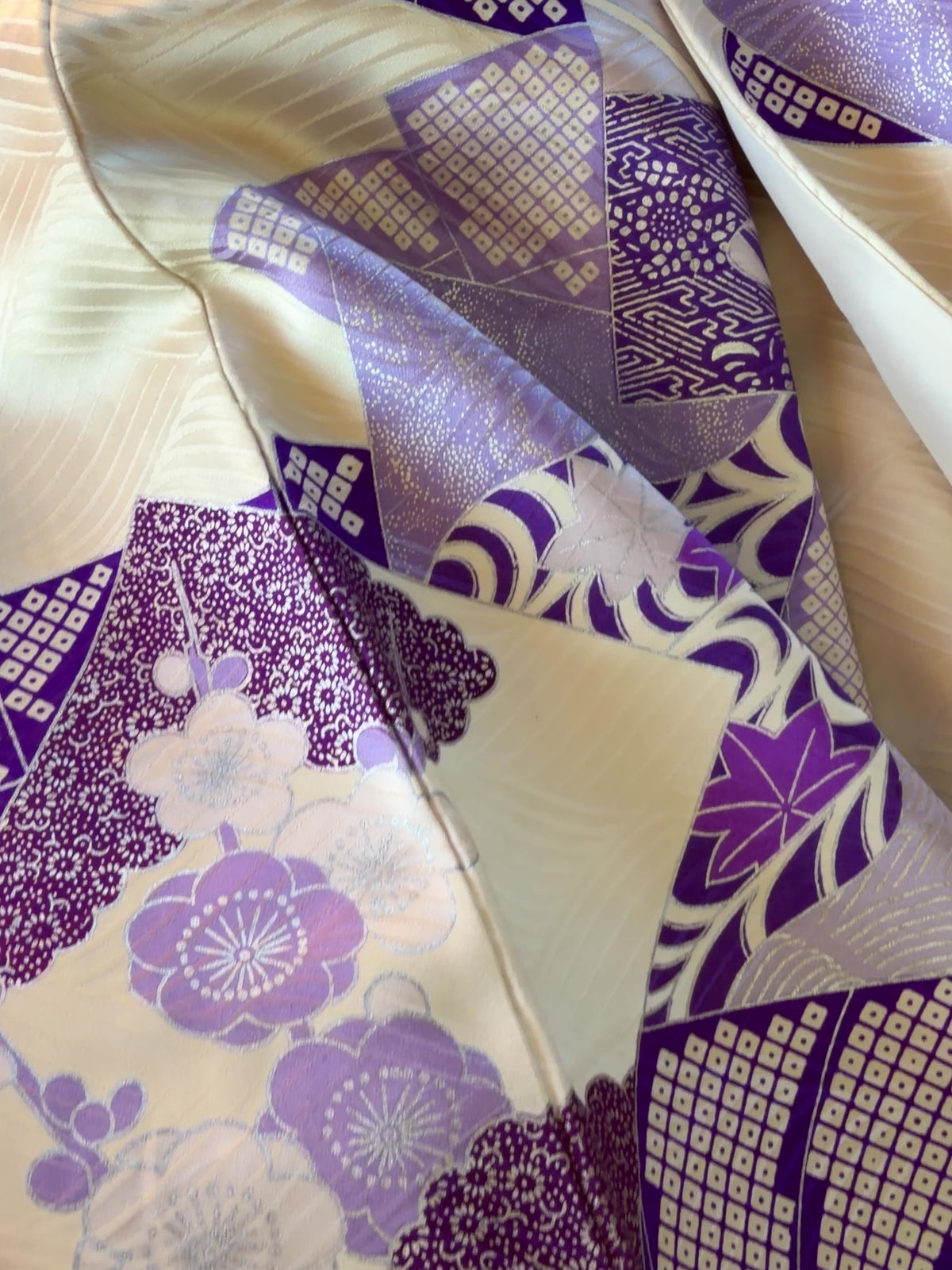 Vintage Japanese Silk Furisode Kimono