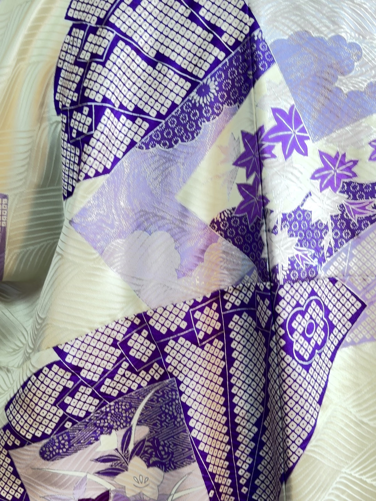 Vintage Japanese Silk Furisode Kimono