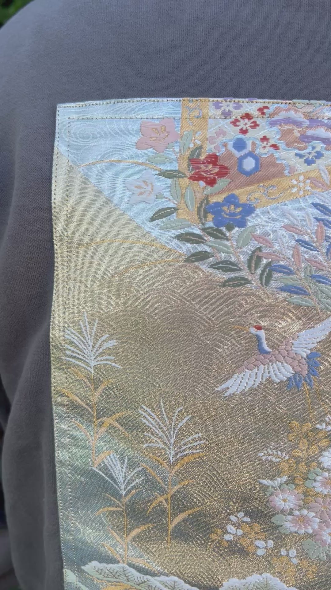 Handmade Upcycled Obi Organic Cotton Hoodie 2XLsize