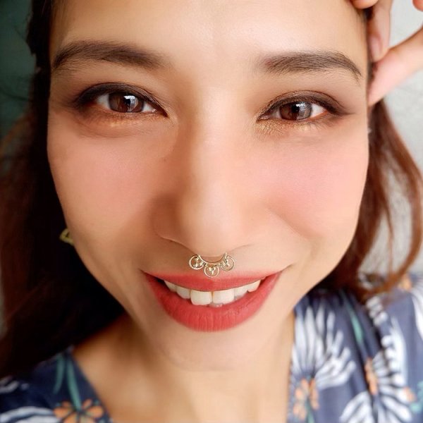 Brass clip on nose ring