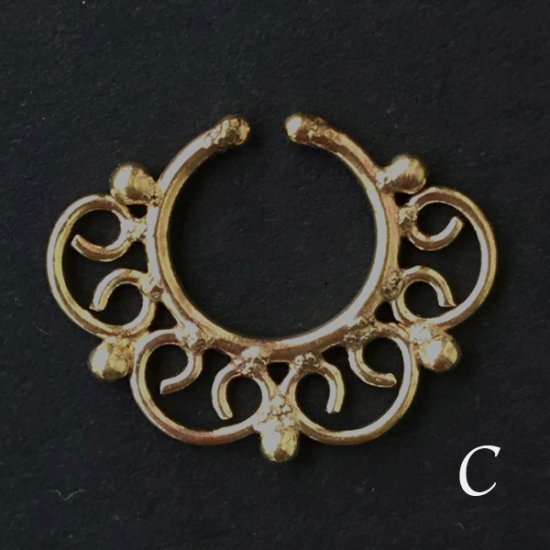 Brass clip on nose ring