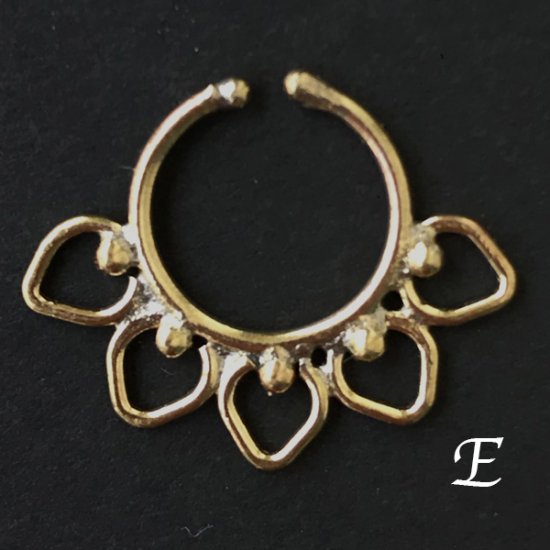 Brass clip on nose ring