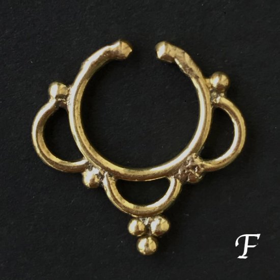 Brass clip on nose ring