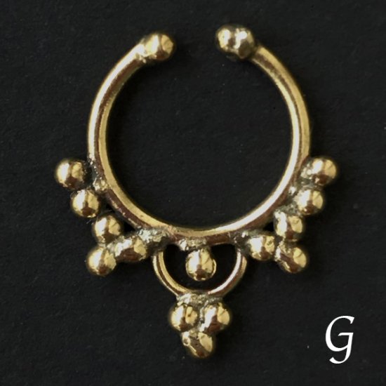 Brass clip on nose ring