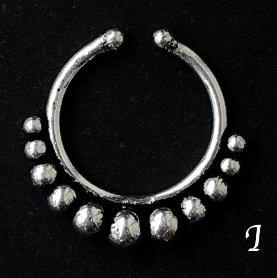 Silver color clip-on nose ring