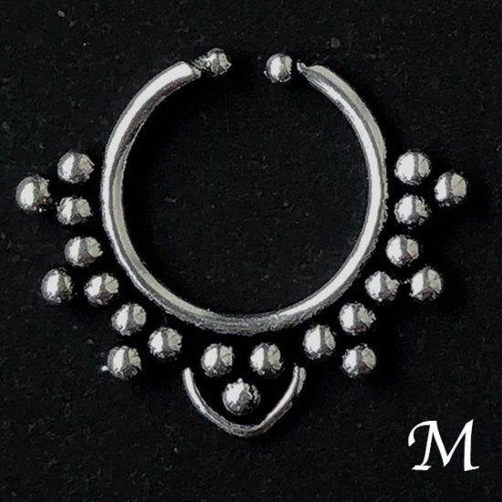 Silver color clip-on nose ring