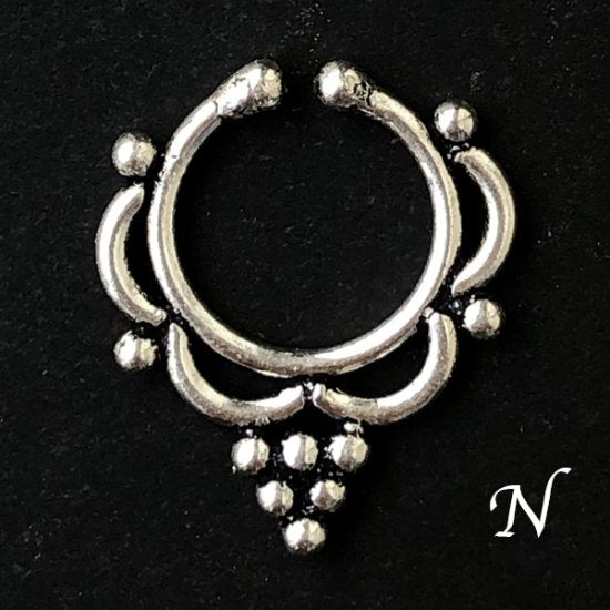 Silver color clip-on nose ring