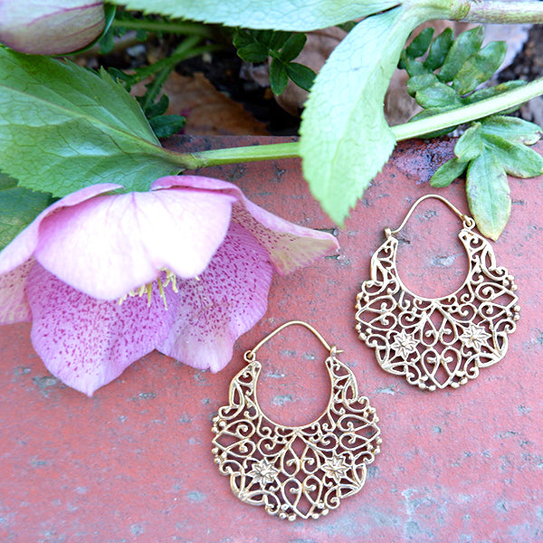 Big Hoop Watermark Design Earrings