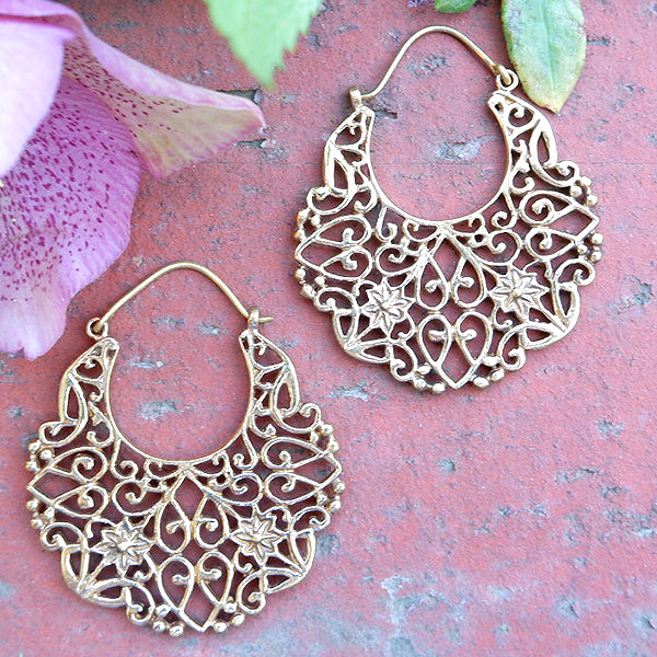 Big Hoop Watermark Design Earrings
