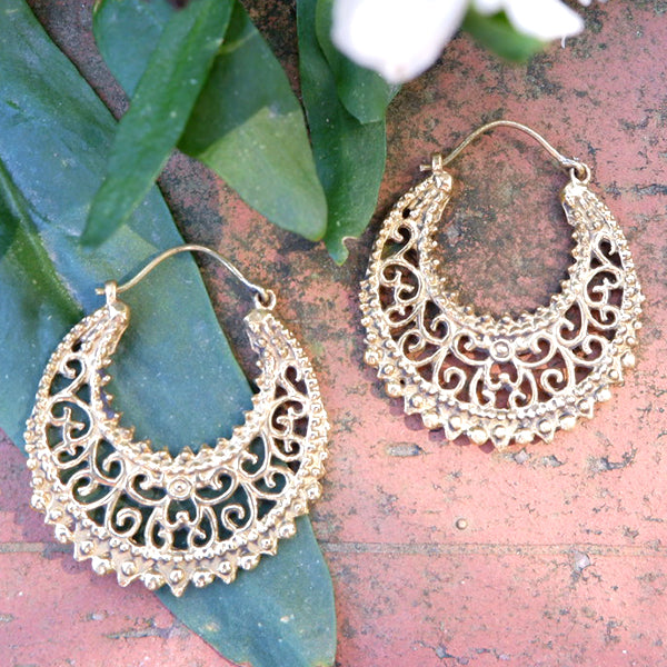 Big Hoop Watermark Design Earrings
