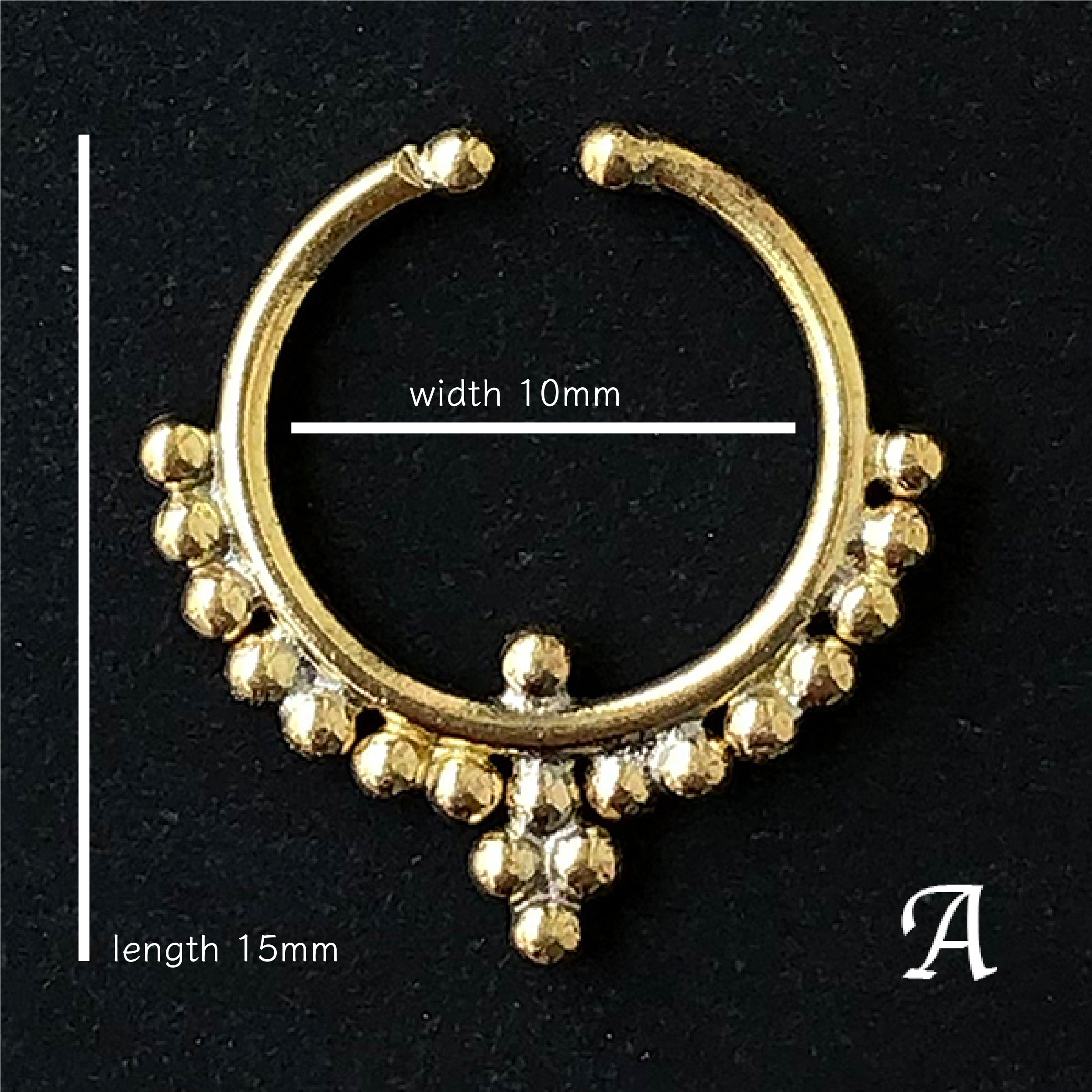 Brass clip on nose ring