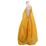 Plain cotton gauze balloon dress