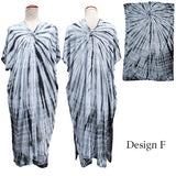Black Tie Dye Short Kaftan Dress