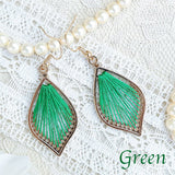One color mandala design threaded earrings.
