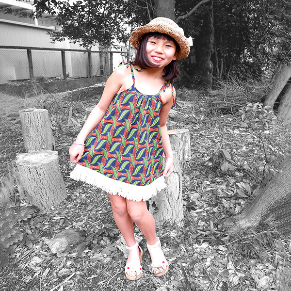 Kids short fringe dress
