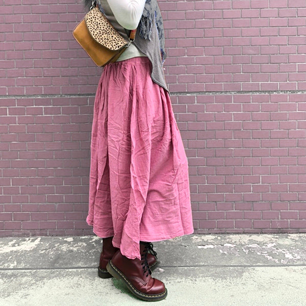 Original design plain cotton skirt