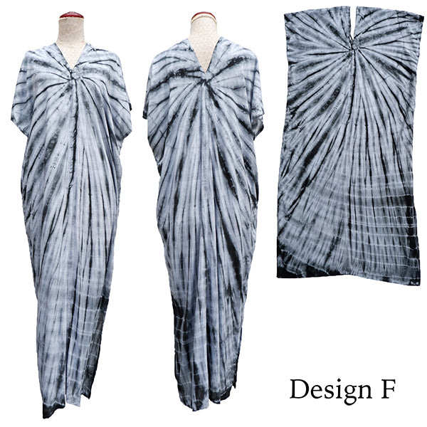 Black Tie dye Long Kaftan Dress