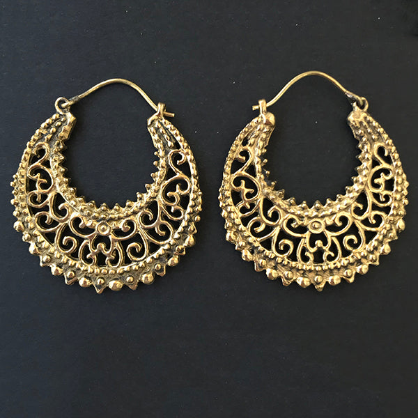 Big Hoop Watermark Design Earrings